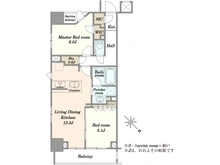 【東京都/目黒区下目黒】シティハウス目黒ザ・ツイン SOUTH棟 間取り図