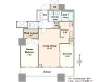 【東京都/品川区東五反田】パークタワーグランスカイ 間取り図