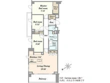 【東京都/渋谷区元代々木町】ザ・パークハウス元代々木町 間取り図