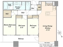 【東京都/品川区大崎】ル・サンク大崎シティタワー 間取り図