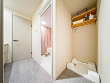 【東京都/品川区西五反田】パラッシオ目黒不動前 洗面室：洗濯機置場