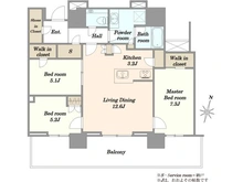 【東京都/品川区西五反田】プラウドタワー目黒MARC 間取り図