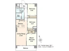 【東京都/中野区弥生町】日商岩井弥生町マンション 間取り図