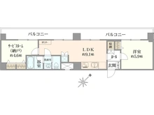 【東京都/中央区日本橋中洲】パシフィック浜町 間取り図