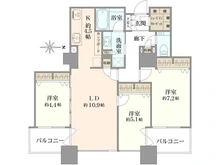 【東京都/中央区佃】センチュリーパークタワー 間取り図