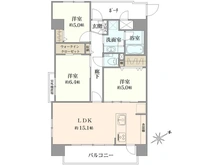 【東京都/中央区明石町】マイキャッスル リバーフロントタワー 銀座東 間取り図