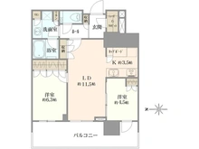 【東京都/中央区晴海】晴海フラッグSKY DUO T棟 間取り図