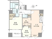 【東京都/中央区明石町】ブランズ明石町 間取り図