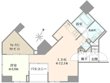 【東京都/中央区八丁堀】ベルドゥムール東京八丁堀 間取り図