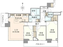 【東京都/中央区晴海】ザ・パークハウス晴海タワーズ ティアロレジデンス 間取り図