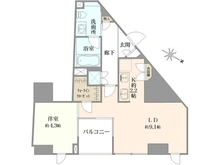 【東京都/中央区八丁堀】ベルドゥムール東京八丁堀 間取り図
