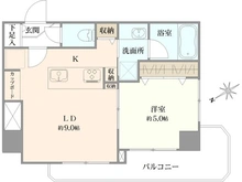 【東京都/中央区明石町】メゾンドールニュー明石 間取り図