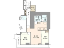 【東京都/中央区日本橋箱崎町】セザールスカイリバー 間取り図