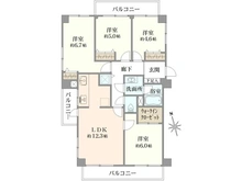 【東京都/世田谷区喜多見】サンライン成城ハイツ 間取り図