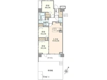【東京都/狛江市岩戸北】プレイスコート喜多見 間取り図