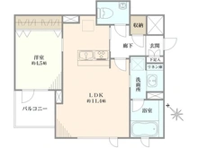 【東京都/渋谷区初台】デュオヴェール渋谷初台 間取り図
