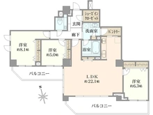 【東京都/世田谷区成城】パークハウス成城 間取り図
