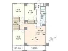 【東京都/狛江市岩戸南】喜多見マンション 間取り図