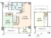 【東京都/世田谷区砧】ラポール砧公園 間取り図