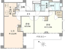 【東京都/世田谷区砧】パークハウス砧二丁目 間取り図