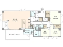 【東京都/目黒区東山】ザ・パークハウス中目黒プレイス 間取り図
