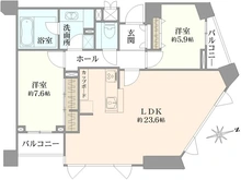 【東京都/渋谷区東】パークハウス広尾 間取り図