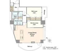 【東京都/渋谷区恵比寿】朝日マンション白金通り 間取り図