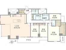 【東京都/渋谷区富ヶ谷】代々木パークサイド 間取り図