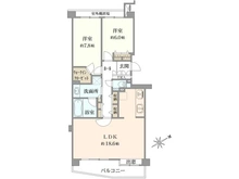 【東京都/目黒区三田】クリオ恵比寿弐番館 間取り図