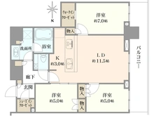 【東京都/中央区晴海】ザ・パークハウス晴海タワーズクロノレジデンス 間取り図