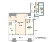 【東京都/港区三田】三田ガーデンヒルズ　パークマンション 間取り図