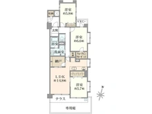 【東京都/足立区大谷田】ライオンズヴィアーレ北綾瀬　弐番館 間取り図