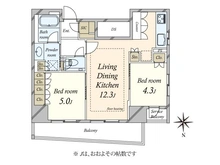 【東京都/千代田区神田和泉町】ルネ神田和泉町 間取り図