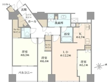 【東京都/千代田区一番町】ブリリア一番町 間取り図