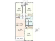 【東京都/足立区谷中】パークステージ綾瀬 間取り図
