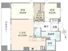 【東京都/港区南麻布】モデルノ・オパス有栖川 間取り図