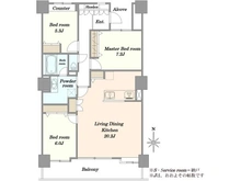 【埼玉県/川口市元郷】エルザタワー32 間取り図