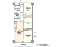 【埼玉県/川口市青木】ライオンズマンション川口第八 間取り図