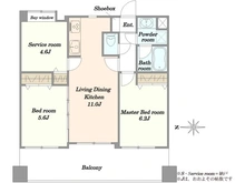 【埼玉県/川口市中青木】デュオ川口青木公園 間取り図