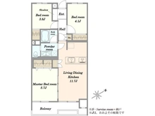 【埼玉県/川口市幸町】サンリーブ幸町コートハウス 間取り図