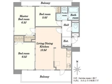 【埼玉県/川口市並木元町】コスモ川口並木元町エグゼ 間取り図