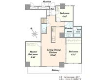 【埼玉県/川口市飯塚】東急ドエル・スカイマークタワー川口 間取り図