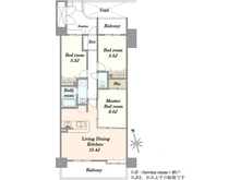 【埼玉県/川口市金山町】ライオンズマンション川口ブリーズコート 間取り図