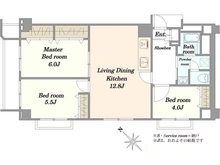 【埼玉県/川口市末広】川口第二ハイツ 間取り図
