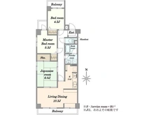 【埼玉県/川口市西青木】レクオス西川口 間取り図