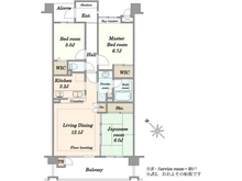 【埼玉県/蕨市北町】ルイシャトレ蕨プロッシモ 間取り図