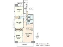 【埼玉県/川口市飯塚】コスモ川口リバーステージ 間取り図