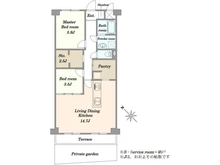 【埼玉県/川口市南鳩ヶ谷】エンゼル鳩ケ谷南弐番館 間取り図