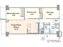 【埼玉県/蕨市南町】蕨サンハイツ 間取り図
