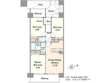 【埼玉県/川口市金山町】ライオンズマンション川口ブリーズコート 間取り図